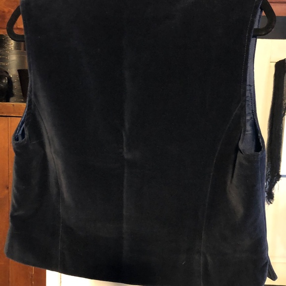 SCOTTISH HIGHLANDS VEST - SCOTLAND - HEAVY NAVY COTTON VELVET - 12 - Picture 2 of 3
